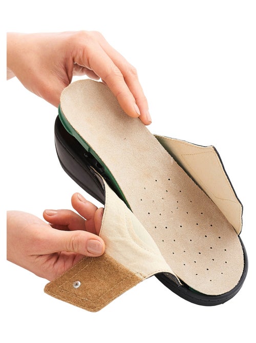 Mules grande largeur cuir - Kiabi