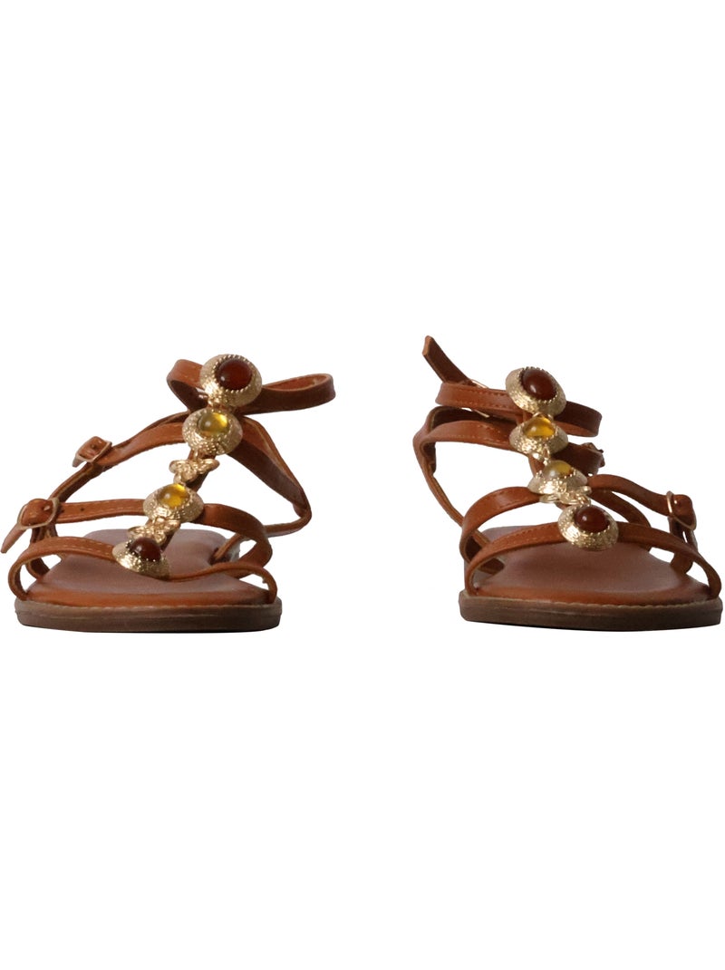 Mules Haute Cuir Findlay Camel - Kiabi
