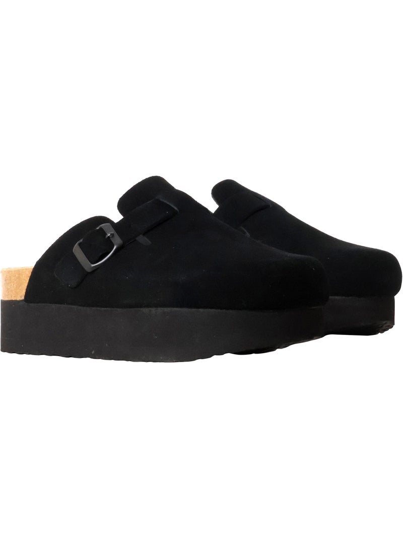 Mules Haute Cuir Findlay Noir - Kiabi
