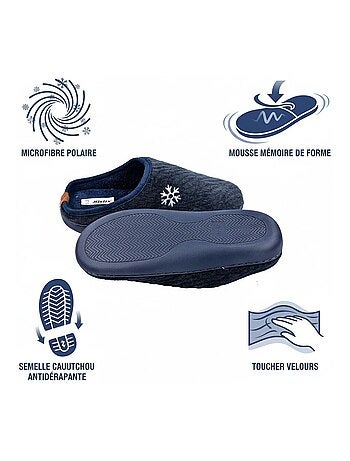 Mules homme hiver fourrées NU10927