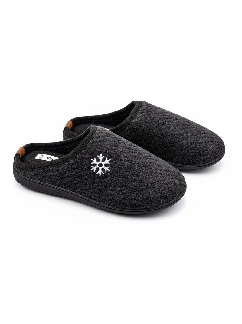 Mules homme hiver fourrées NU10927 Noir - Kiabi