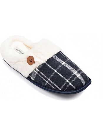 Mules homme Jacquard écossais MU9732