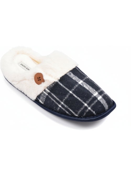Mules homme Jacquard écossais MU9732 - Kiabi