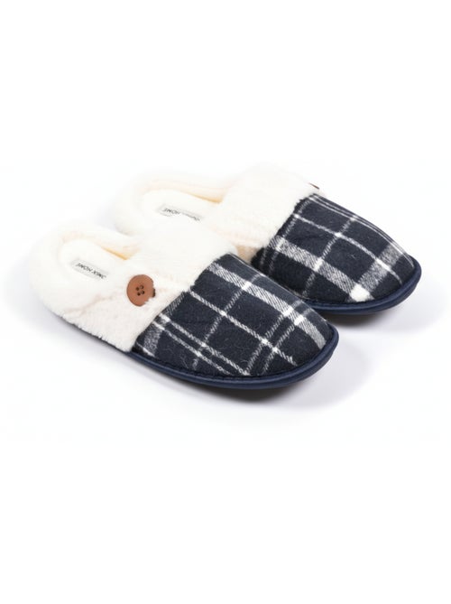 Mules homme Jacquard écossais MU9732 - Kiabi