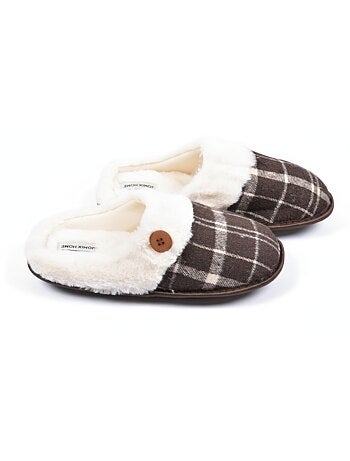 Mules homme Jacquard écossais MU9732