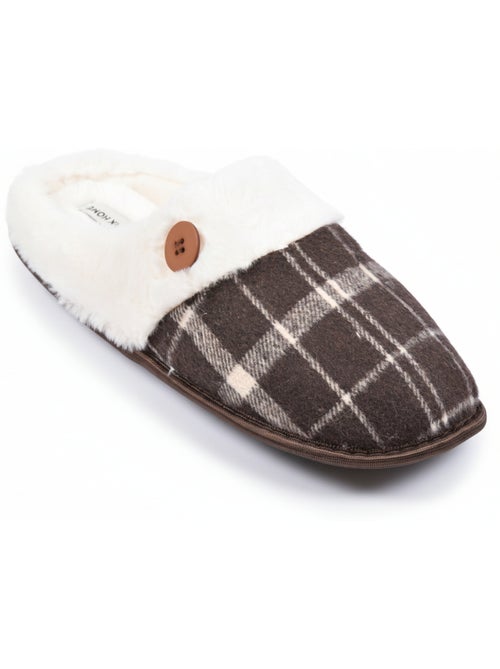 Mules homme Jacquard écossais MU9732 - Kiabi