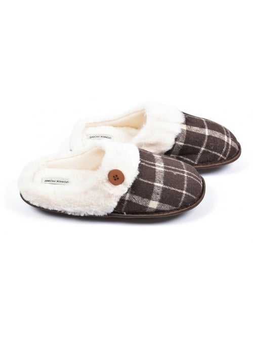 Mules homme Jacquard écossais MU9732 - Kiabi