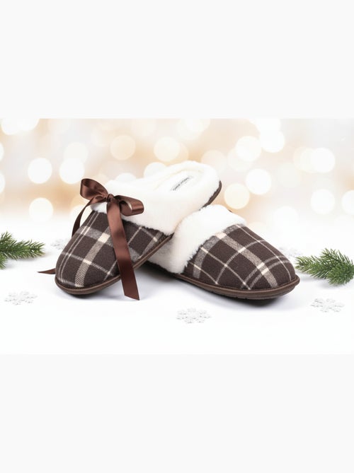 Mules homme Jacquard écossais MU9732 - Kiabi