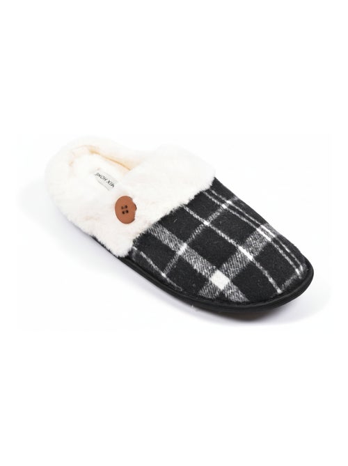 Mules homme Jacquard écossais MU9732 - Kiabi