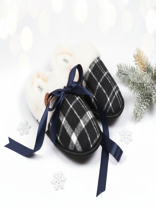 Mules homme Jacquard écossais MU9732 - Kiabi