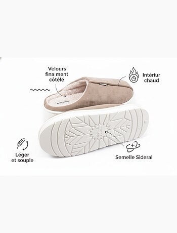 Mules homme velours côtelé MU10121