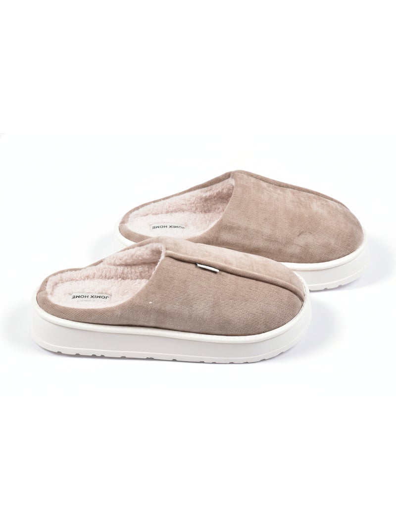 Mules homme velours côtelé MU10121 Taupe - Kiabi