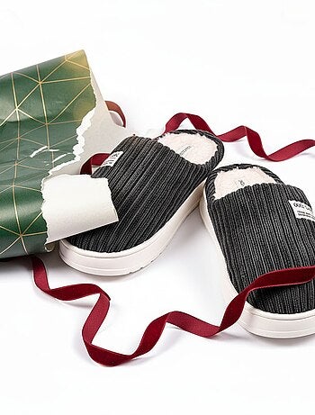 Mules homme velours côtelé MU10122