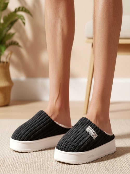 Mules homme velours côtelé MU10122 - Kiabi