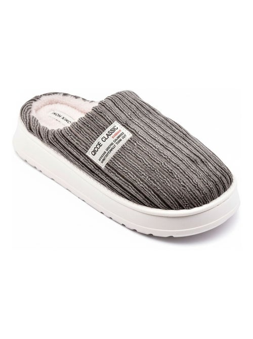 Mules homme velours côtelé MU10122 - Kiabi