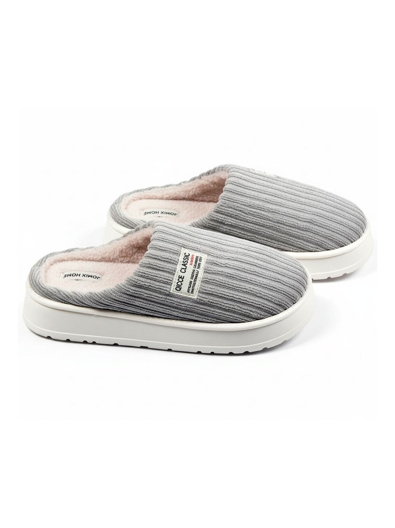 Mules homme velours côtelé MU10122 Gris - Kiabi