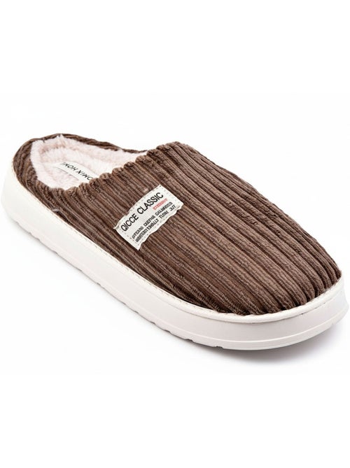 Mules homme velours côtelé MU10122 - Kiabi