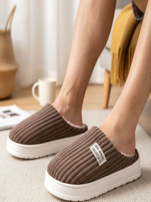 Mules homme velours côtelé MU10122 - Kiabi