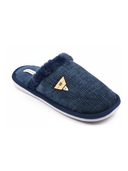 Mules homme velours ondulé MU9714 - Kiabi