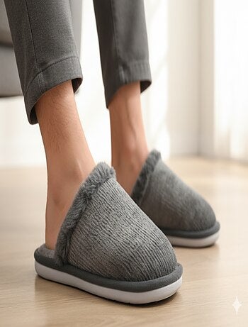 Mules homme velours ondulé MU9714