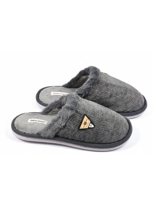 Mules homme velours ondulé MU9714 - Kiabi