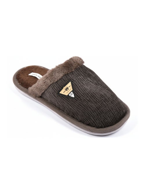 Mules homme velours ondulé MU9714 - Kiabi