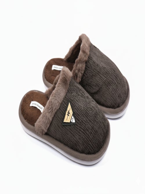 Mules homme velours ondulé MU9714 - Kiabi