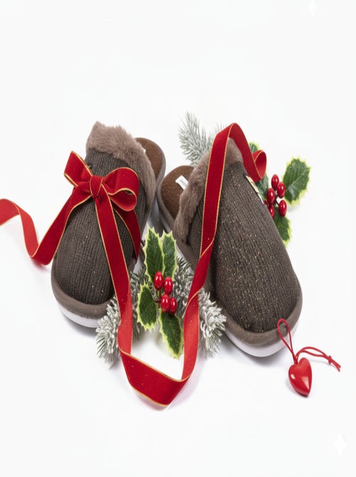 Mules homme velours ondulé MU9714 - Kiabi