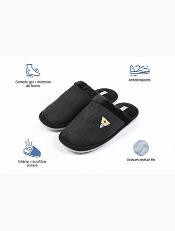 Mules homme velours ondulé MU9714