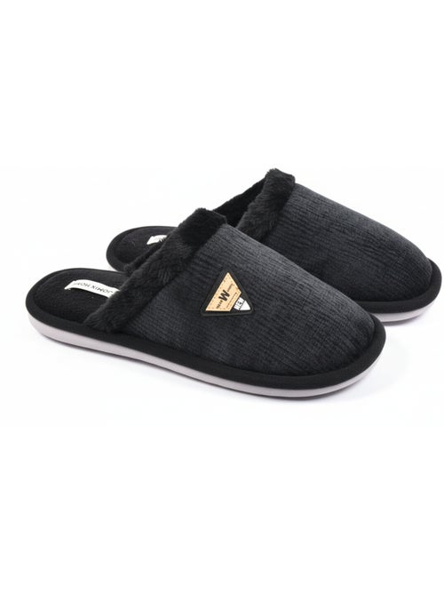 Mules homme velours ondulé MU9714 - Kiabi