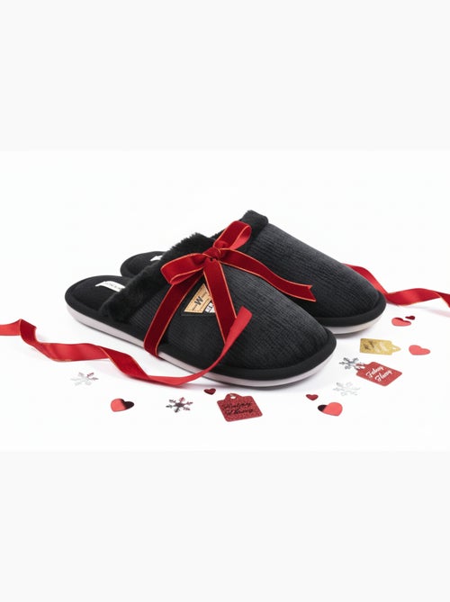 Mules homme velours ondulé MU9714 - Kiabi
