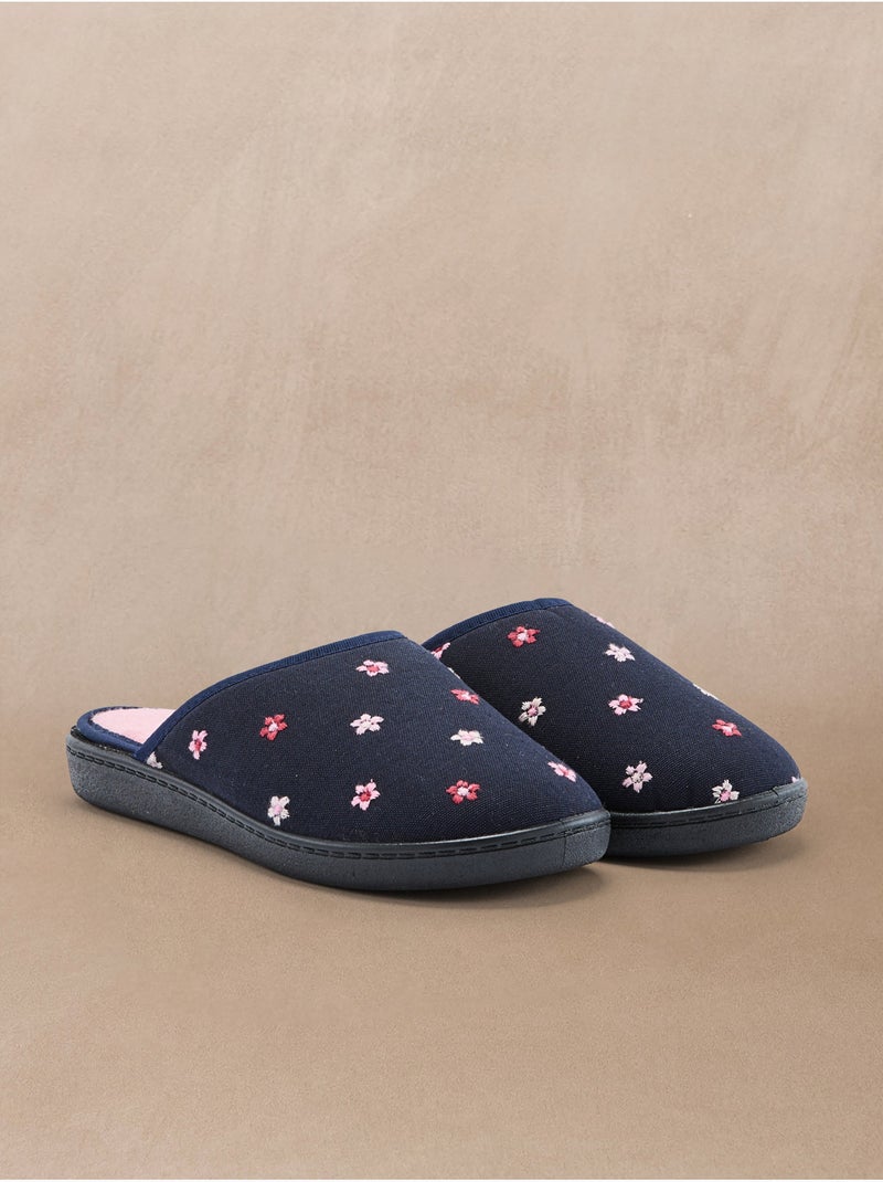 Mules intérieur éponge femme - PEDICONFORT Bleu marine - Kiabi