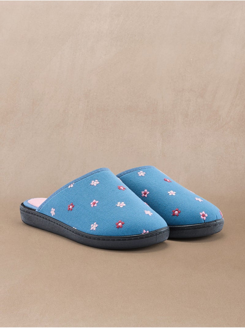 Mules intérieur éponge femme - PEDICONFORT Bleu - Kiabi