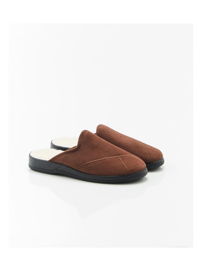 Mules intérieur laine - Damart Marron - Kiabi