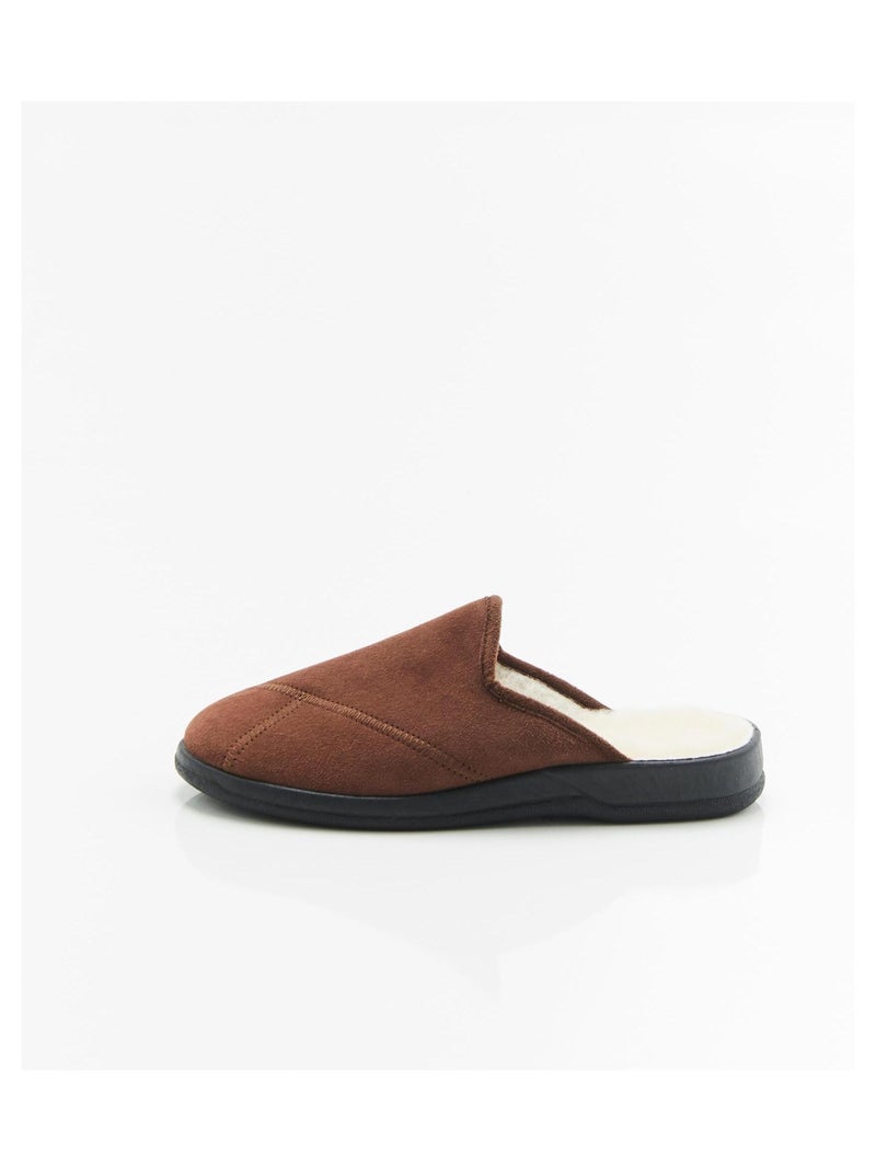 Mules intérieur laine - Damart Marron - Kiabi