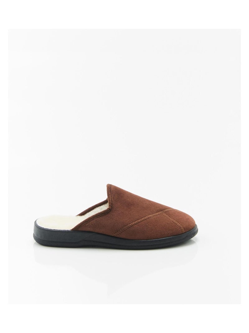Mules intérieur laine - Damart Marron - Kiabi