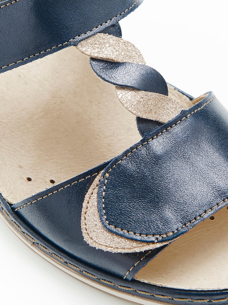 Mules irisées ouverture totale Piedical - Damart Bleu - Kiabi