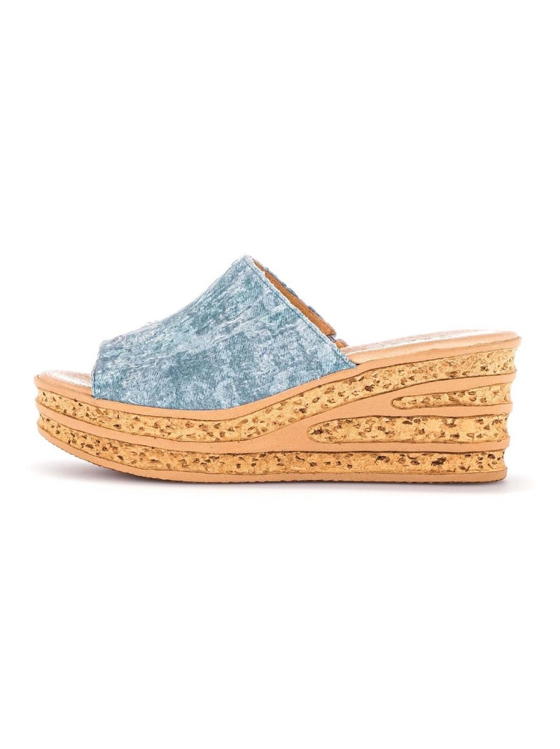 Mules jeans en suède Gabor Bleu denim - Kiabi