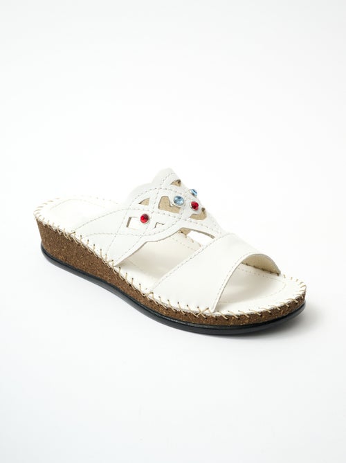 Mules largeur confort cuir - Afibel - Kiabi