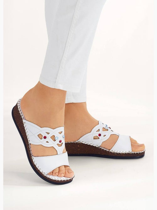 Mules largeur confort cuir - Afibel - Kiabi
