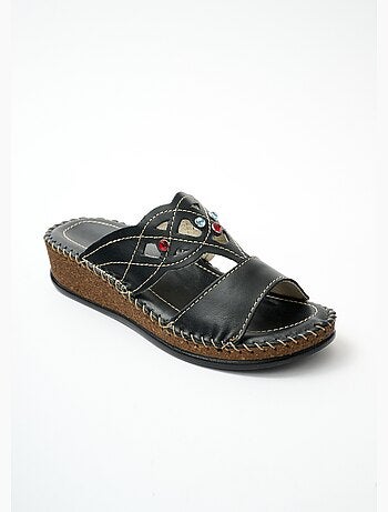 Mules largeur confort cuir - afibel