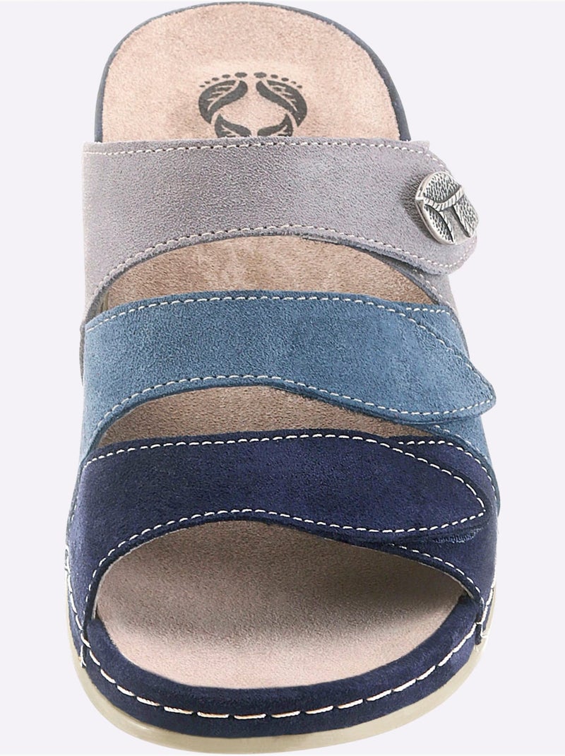 Mules Largeur Pied Fort - Taille Standard - Witt Bleu Gris - Kiabi