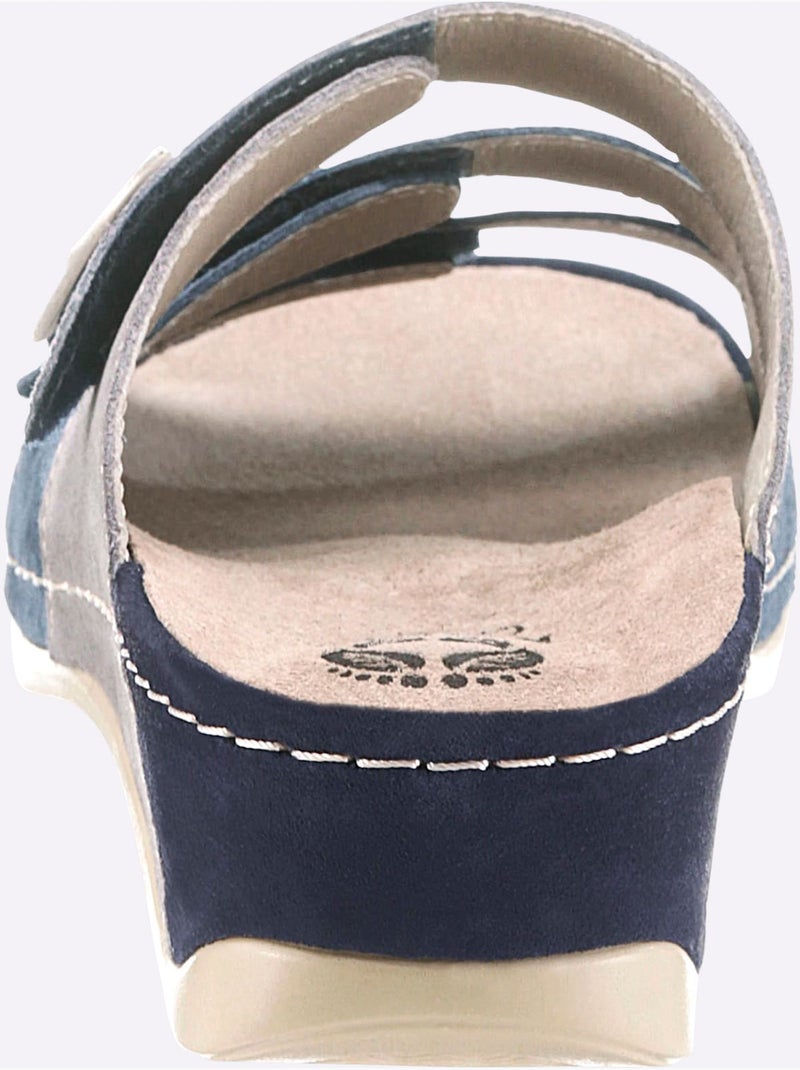 Mules Largeur Pied Fort - Taille Standard - Witt Bleu Gris - Kiabi