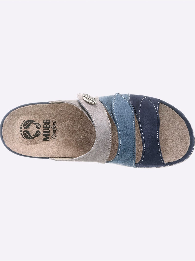 Mules Largeur Pied Fort - Taille Standard - Witt Bleu Gris - Kiabi