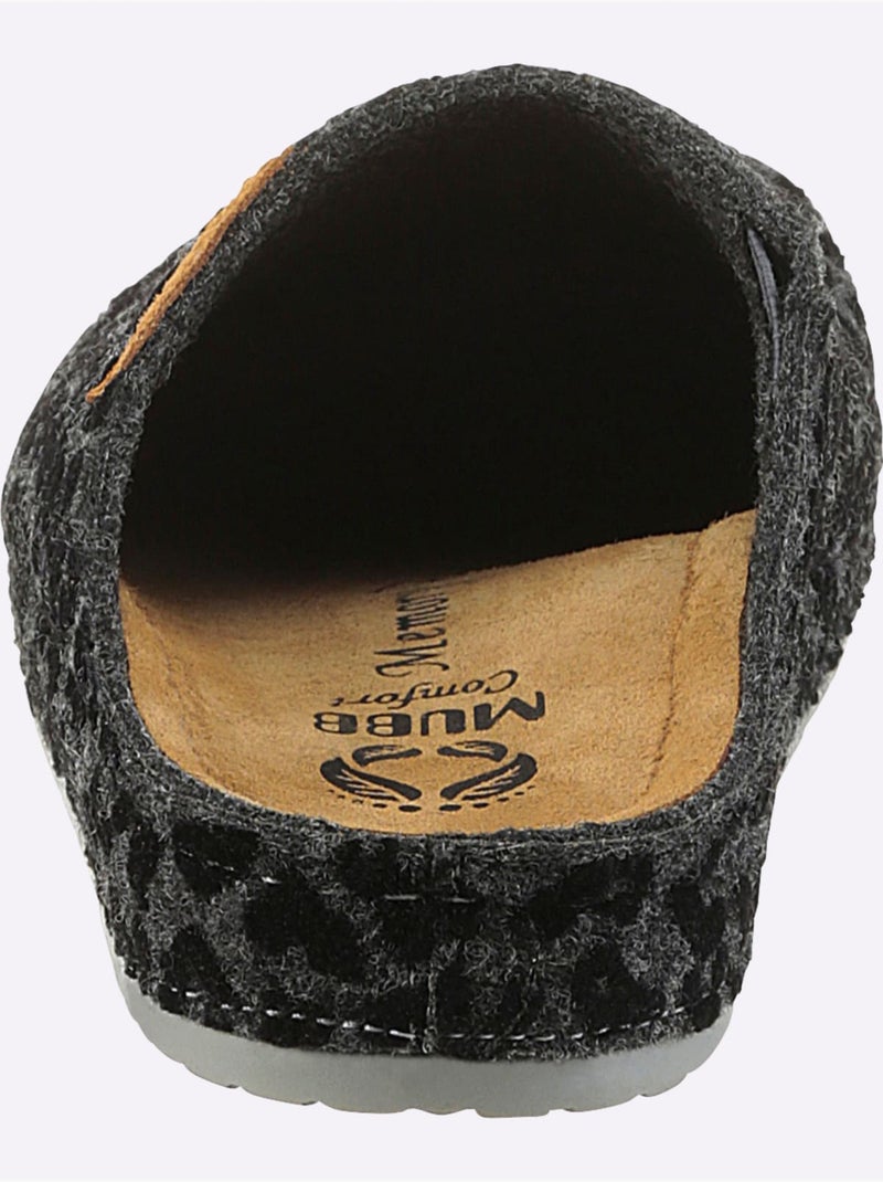 Mules largeur pied fort - taille standard - witt gris anthracite - Kiabi