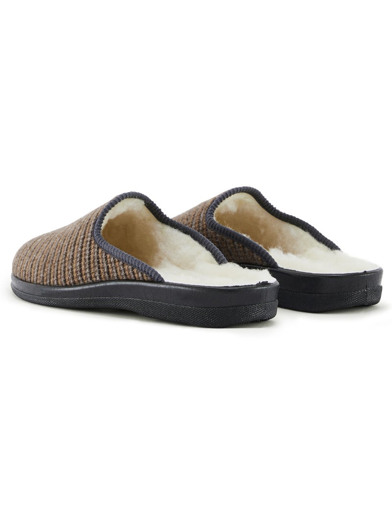 Mules mixtes fourrées - PEDICONFORT Beige - Kiabi