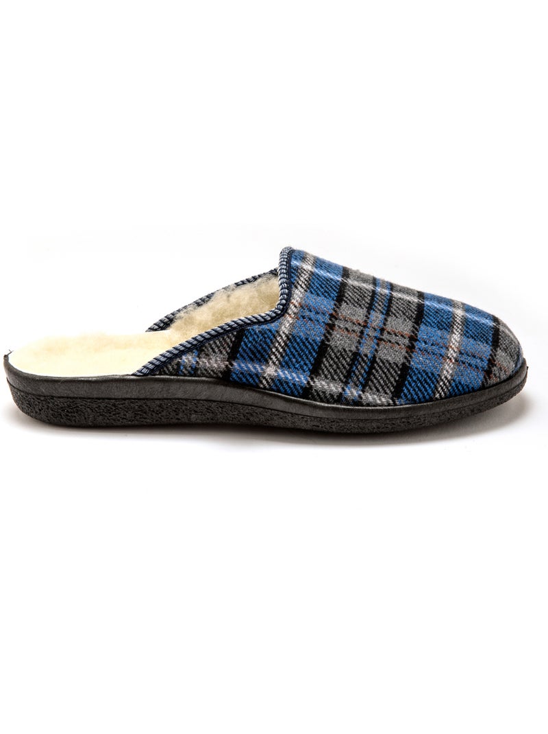 Mules mixtes fourrées laine majoritaire - PEDICONFORT Bleu - Kiabi