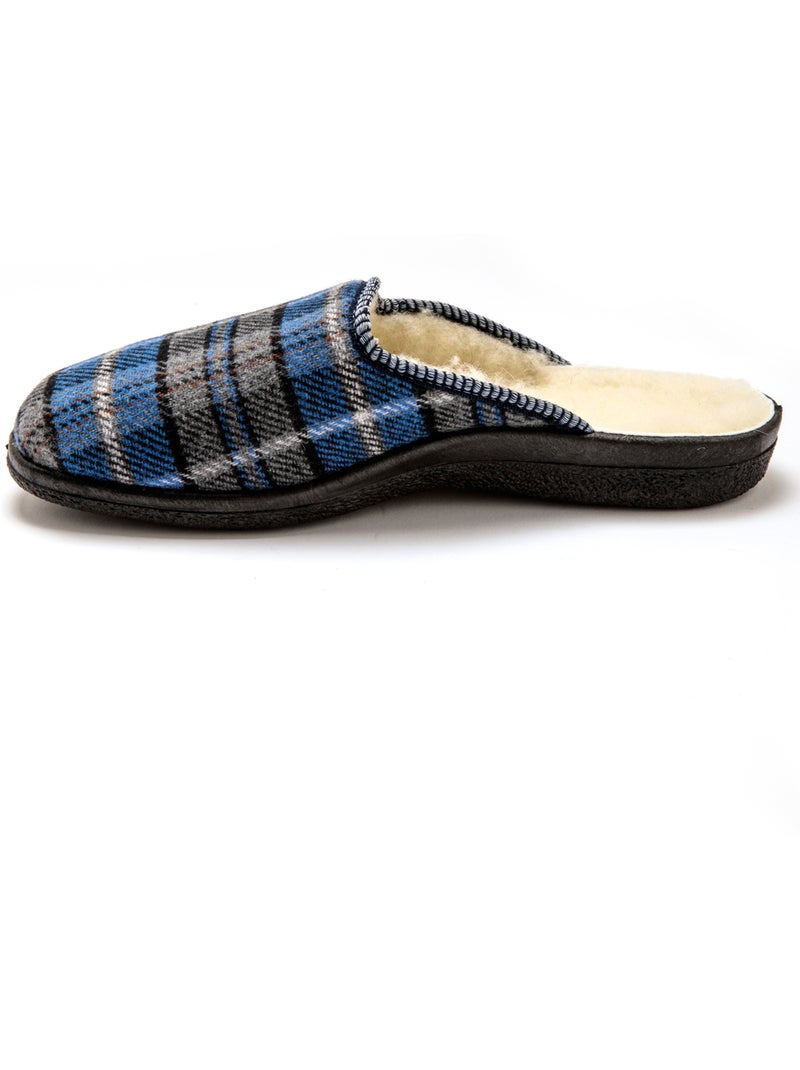 Mules mixtes fourrées laine majoritaire - PEDICONFORT Bleu - Kiabi