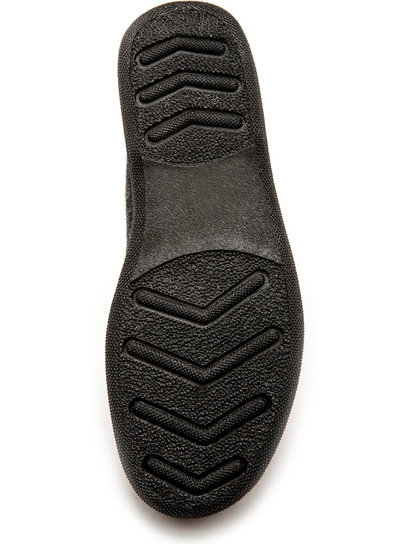 Mules mixtes fourrées laine majoritaire - PEDICONFORT Gris foncé - Kiabi