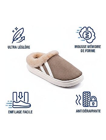 Mules mixtes hiver fourrées ND10929
